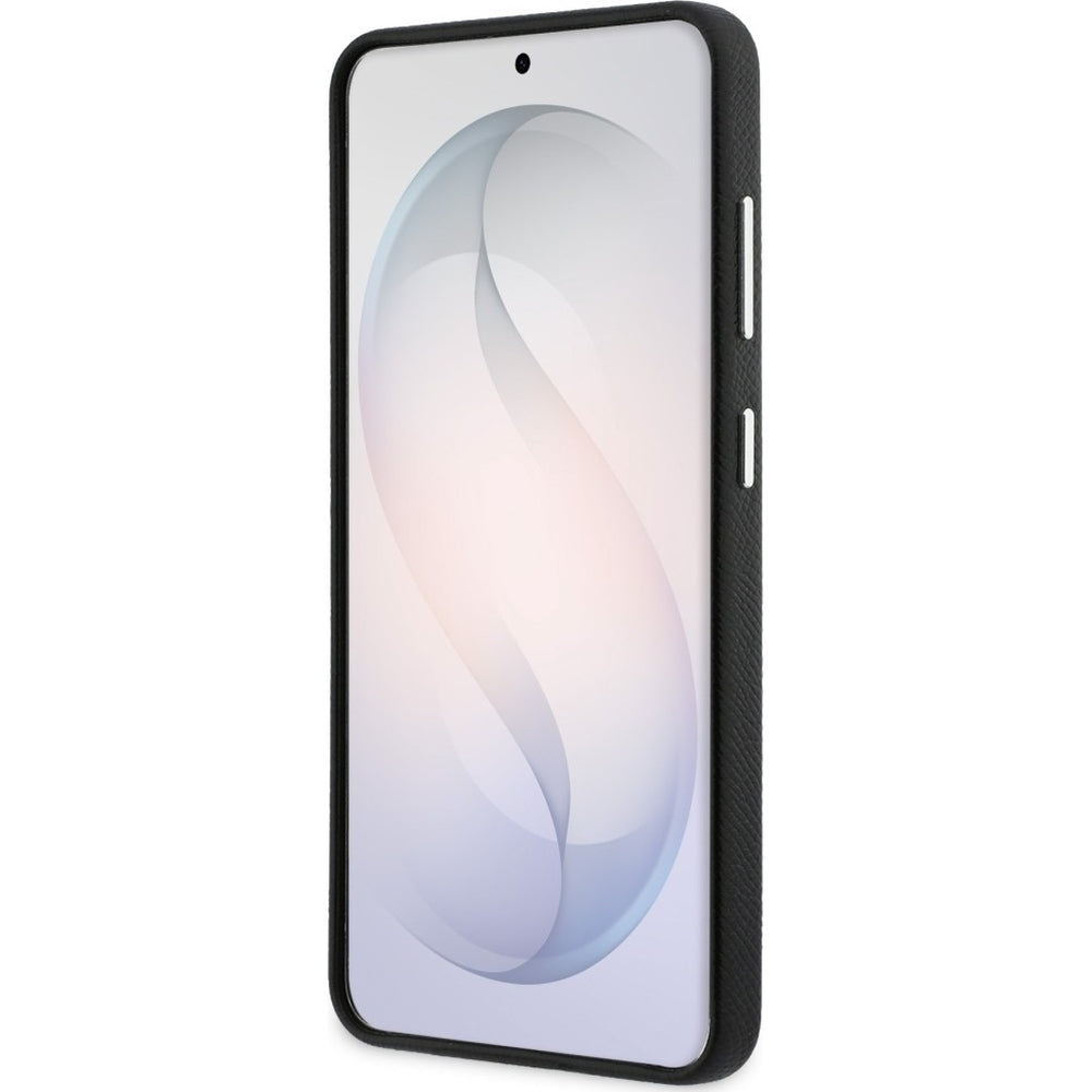 Handyhülle für Galaxy S26 Plus, Karl Lagerfeld Saffiano Full Wrapped MagSafe, Schwarze mit Karl Lagerfeld und seiner Katze Choupette