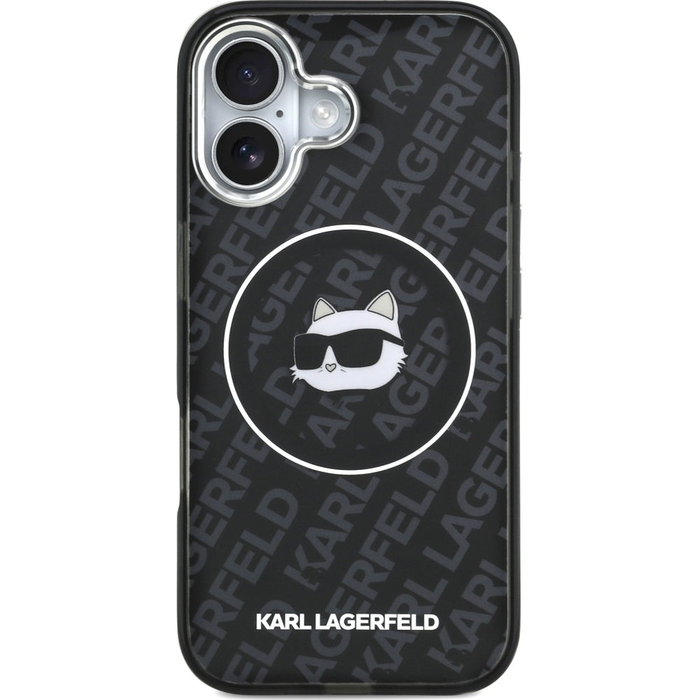 Handyhülle für iPhone 17, Karl Lagerfeld IML Karl Head Logo MagSafe , Schwarz