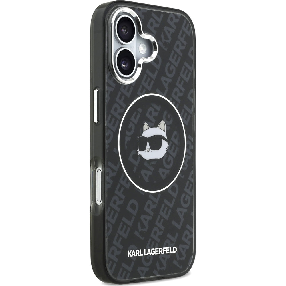 Handyhülle für iPhone 17, Karl Lagerfeld IML Karl Head Logo MagSafe , Schwarz