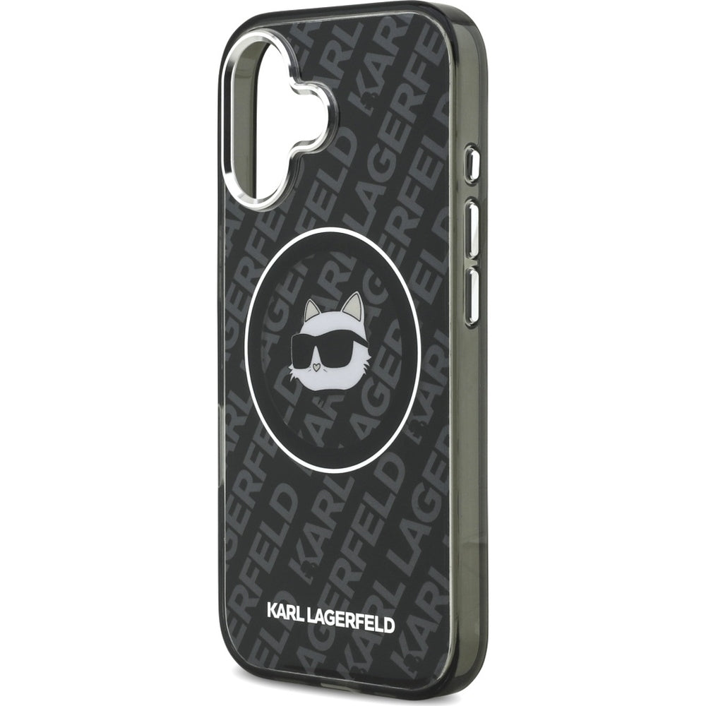 Handyhülle für iPhone 17, Karl Lagerfeld IML Karl Head Logo MagSafe , Schwarz