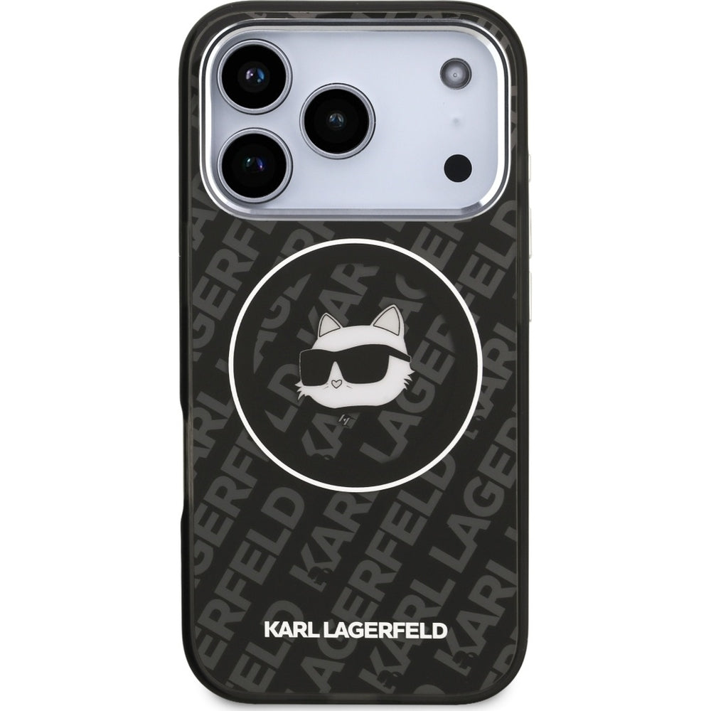 Handyhülle für iPhone 17 Pro, Karl Lagerfeld IML Karl Head Logo MagSafe , Schwarz