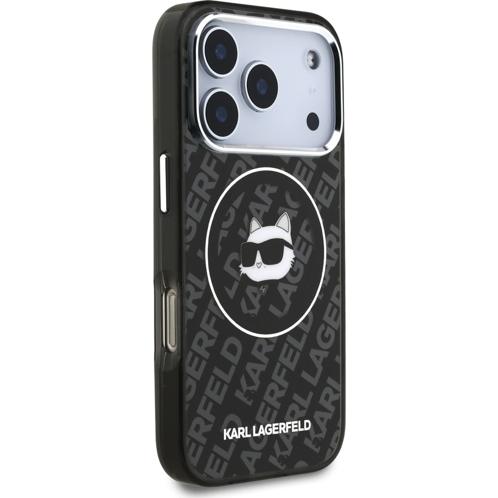 Handyhülle für iPhone 17 Pro, Karl Lagerfeld IML Karl Head Logo MagSafe , Schwarz