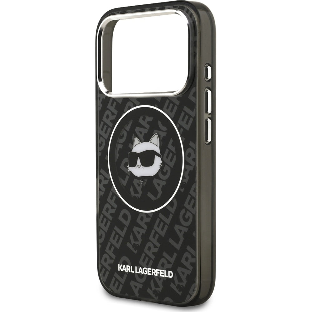 Handyhülle für iPhone 17 Pro, Karl Lagerfeld IML Karl Head Logo MagSafe , Schwarz