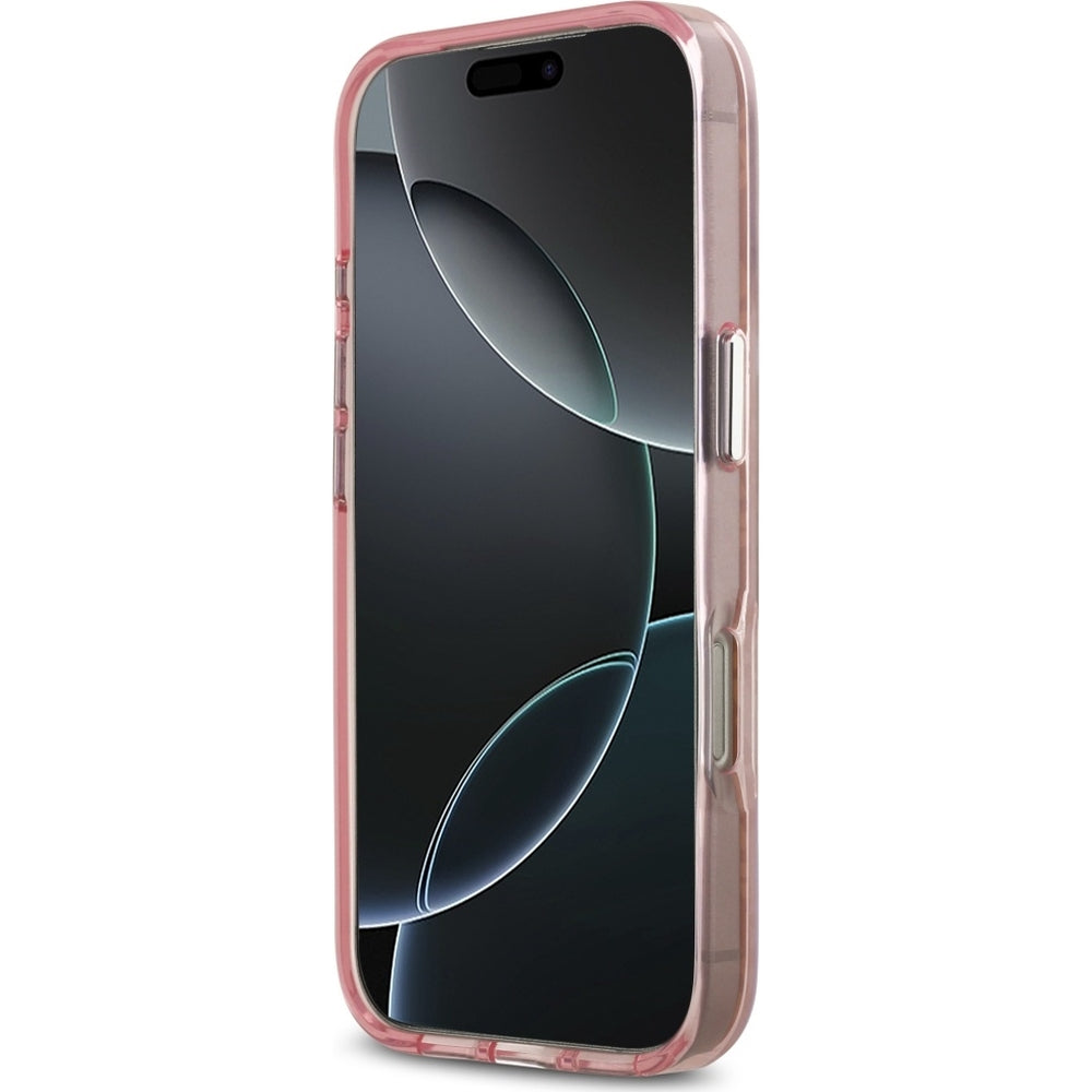Handyhülle für iPhone 17 Pro, Karl Lagerfeld IML Karl Head Logo MagSafe , Durchscheinend-Rosa