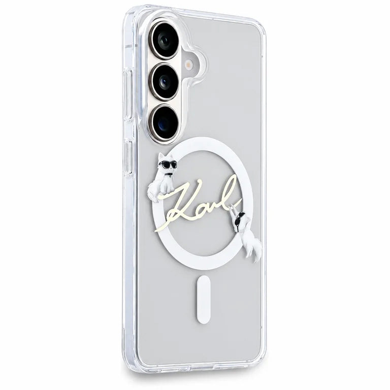 Handyhülle für Galaxy S26 FE, Karl Lagerfeld IML Choupette and Karl Script Logo für MagSafe, Transparent (3/7)
