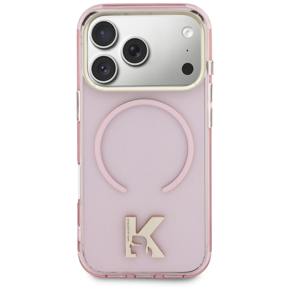 Handyhülle für iPhone 18 Pro Max / 17 Pro Max, Karl Lagerfeld IML K Head mit MagSafe, Rosa