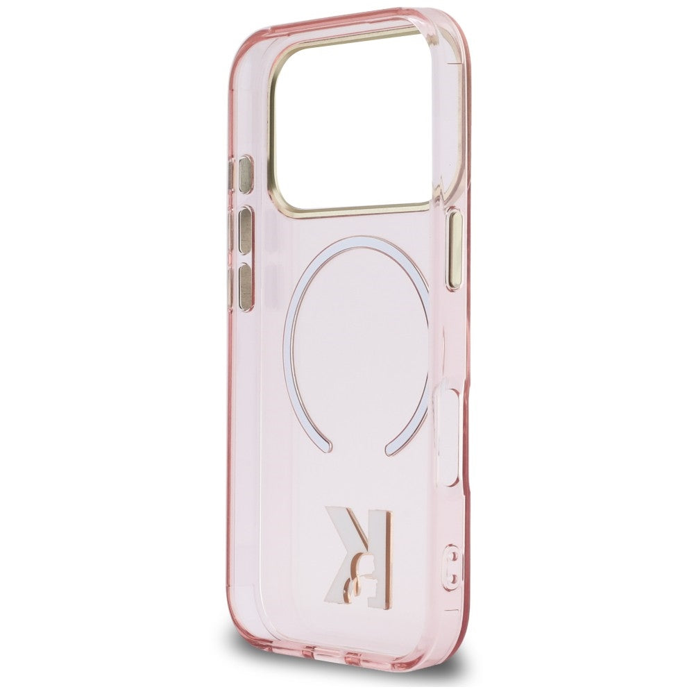 Handyhülle für iPhone 18 Pro Max / 17 Pro Max, Karl Lagerfeld IML K Head mit MagSafe, Rosa
