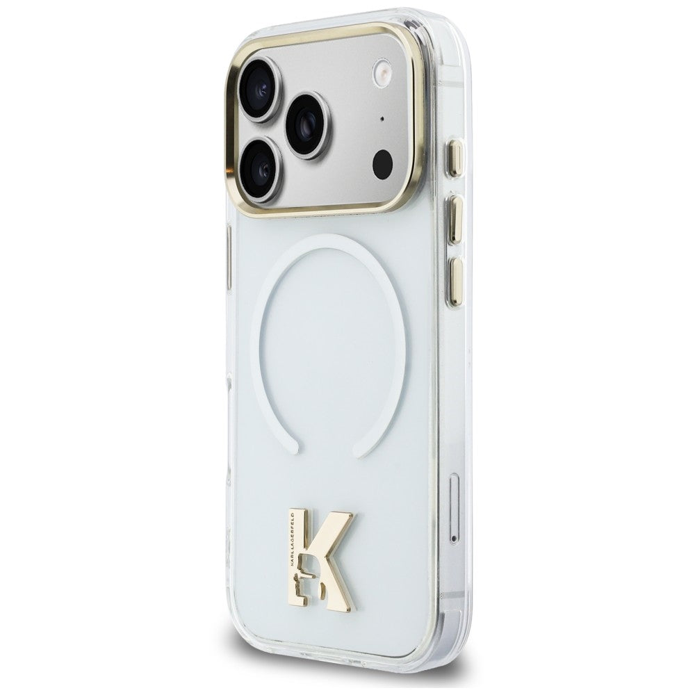 Handyhülle für iPhone 18 Pro Max / 17 Pro Max, Karl Lagerfeld IML K Head mit MagSafe, Transparent