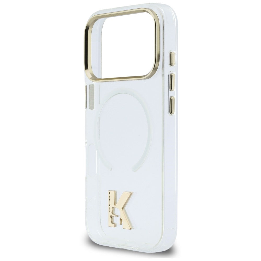 Handyhülle für iPhone 18 Pro Max / 17 Pro Max, Karl Lagerfeld IML K Head mit MagSafe, Transparent