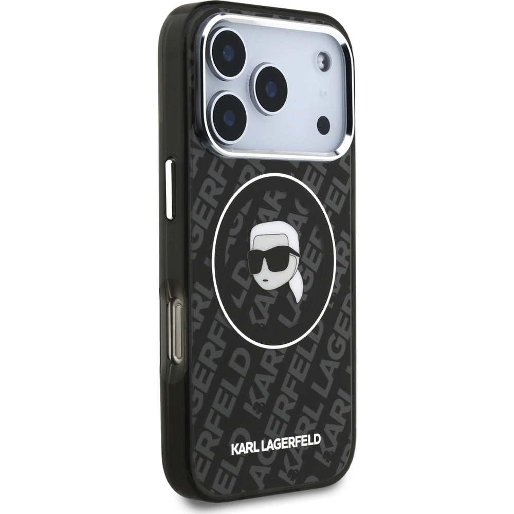 Handyhülle für iPhone 17 Pro Max, Karl Lagerfeld IML Choupette Head Logo MagSafe , Schwarz