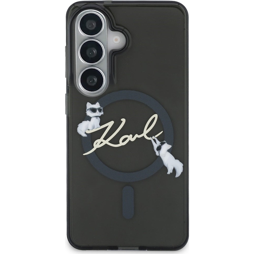 Handyhülle für Galaxy S26,  Karl Lagerfeld IML Print MagSafe, Rauchig mit der Katze Choupette