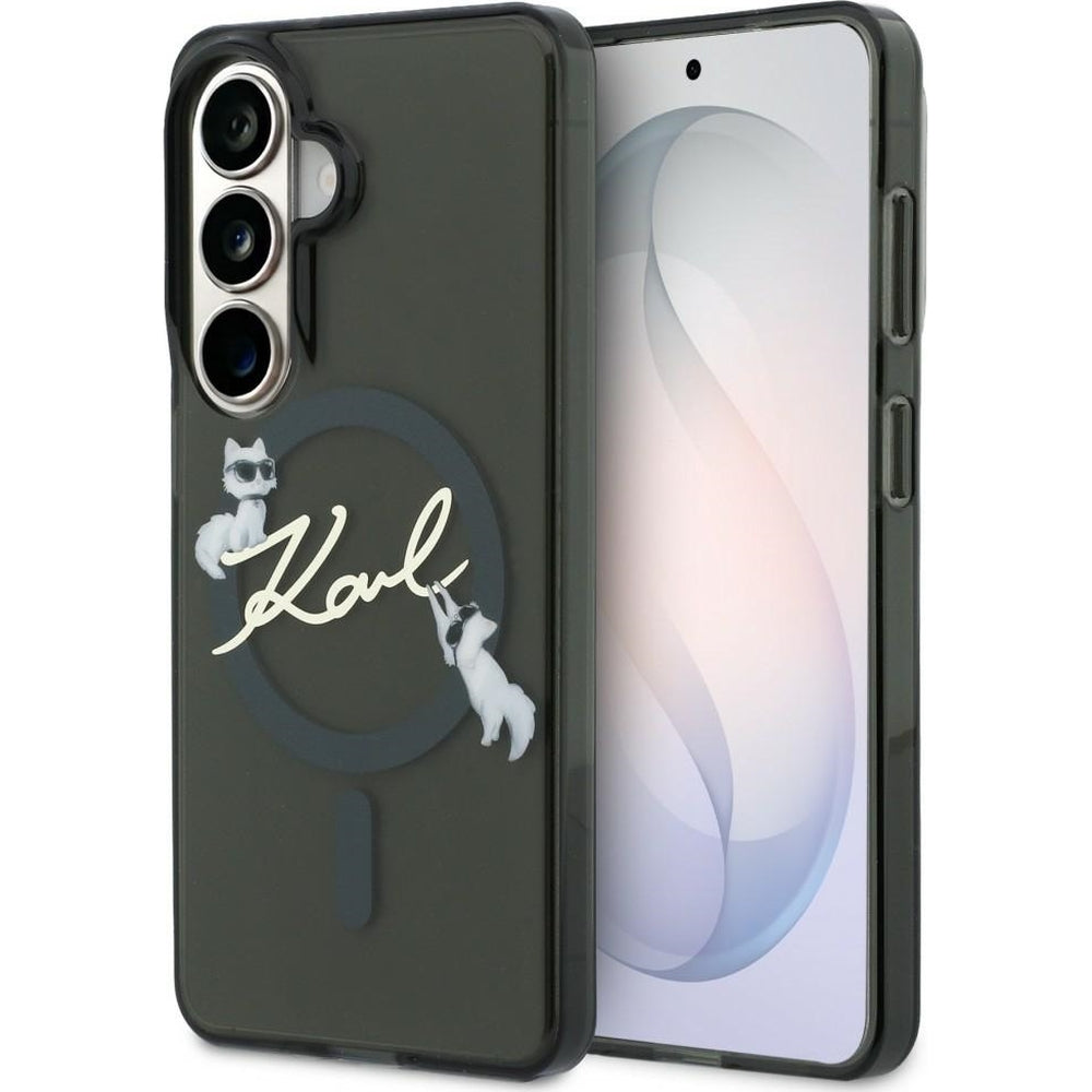 Handyhülle für Galaxy S26 Plus,  Karl Lagerfeld IML Print MagSafe, Rauchig mit der Katze Choupette