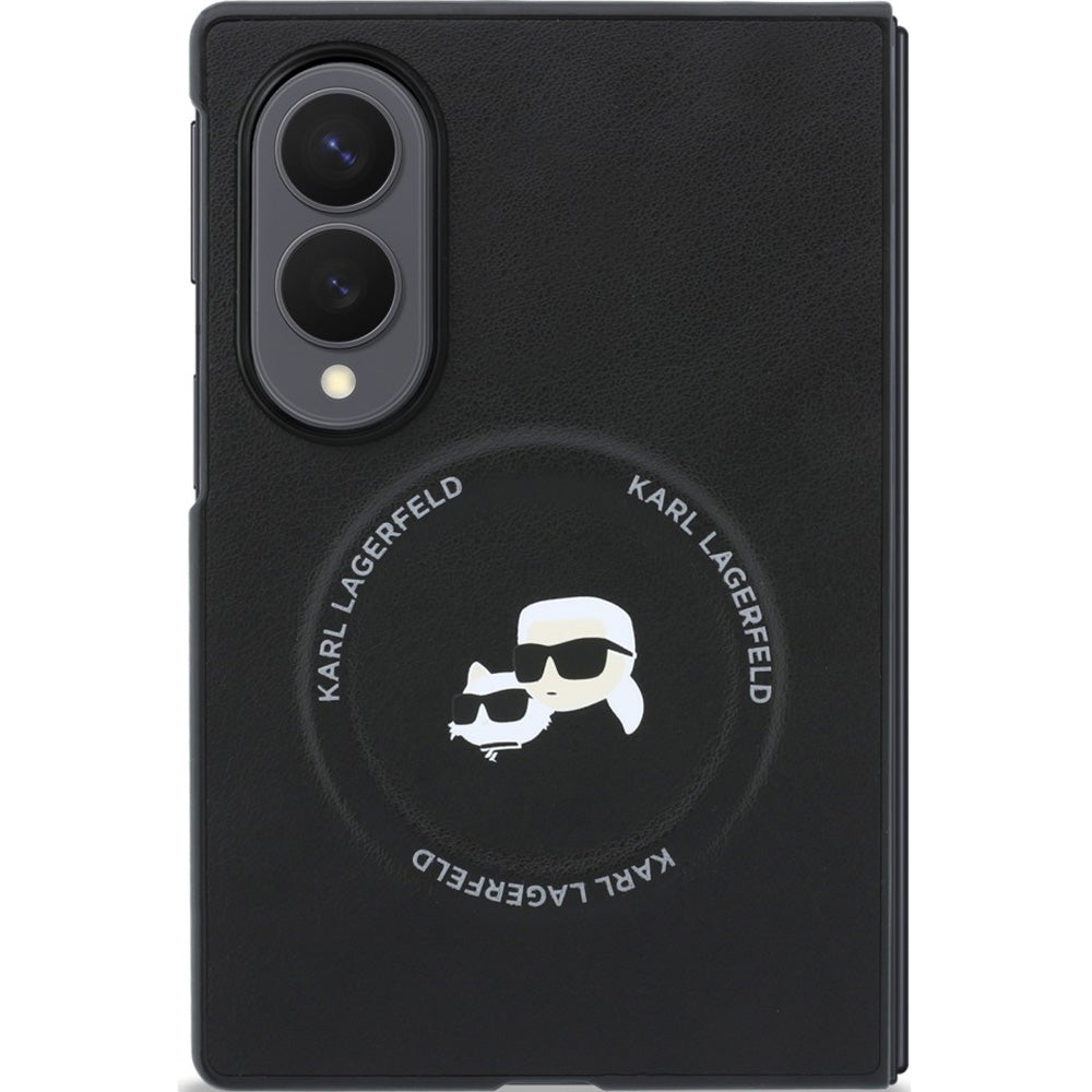 Handyhülle Karl Lagerfeld Karl and Choupette Pins für Galaxy Z Fold8 mit MagSafe, Schwarz