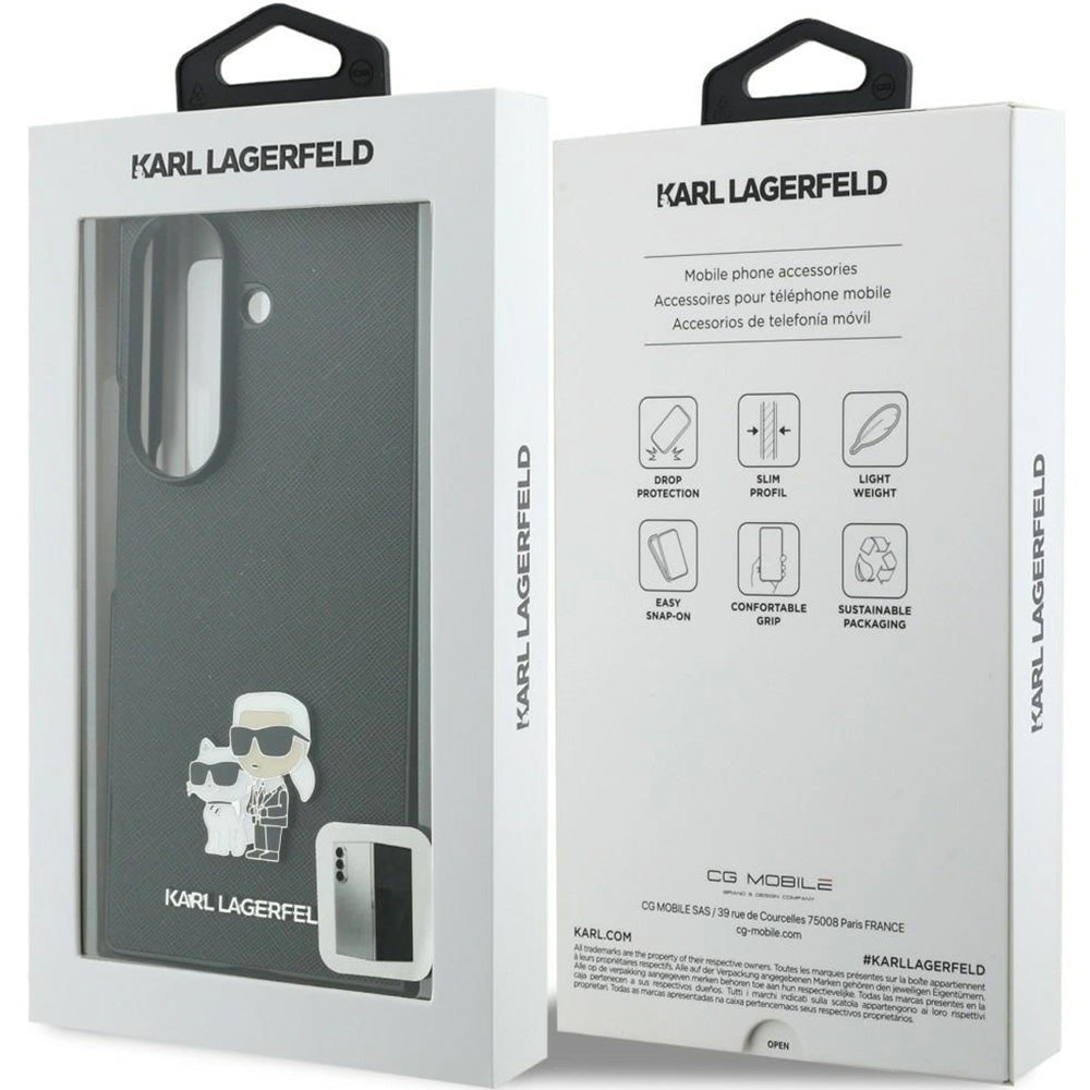 Handyhülle Karl Lagerfeld Saffiano Pins für Galaxy Z Fold8 Ultra, Schwarz