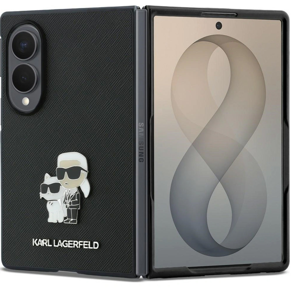 Handyhülle Karl Lagerfeld Saffiano Pins für Galaxy Z Fold8, Schwarz