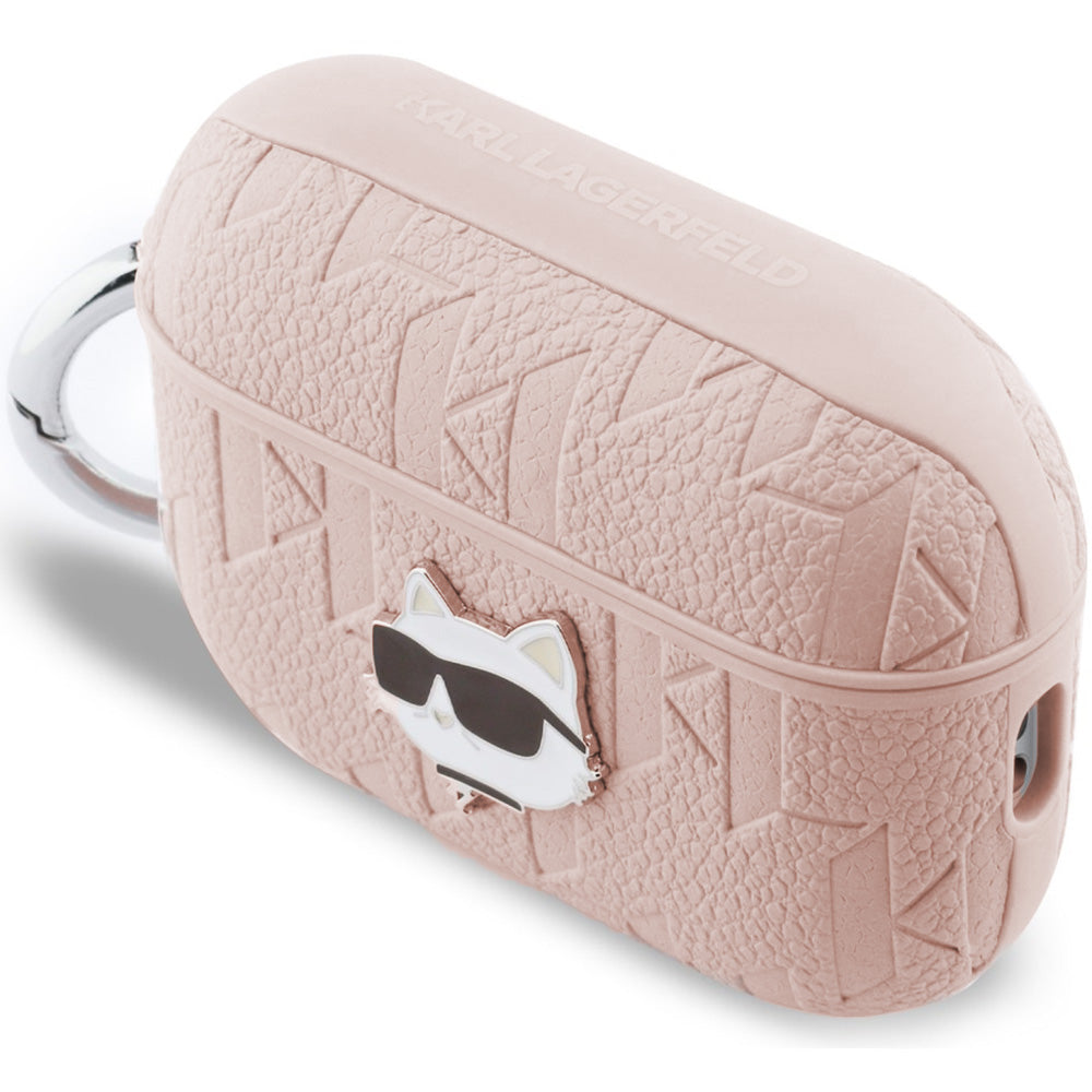 Schutzhülle für AirPods Pro 3, Karl Lagerfeld Monogram Choupette Head, Rosa
