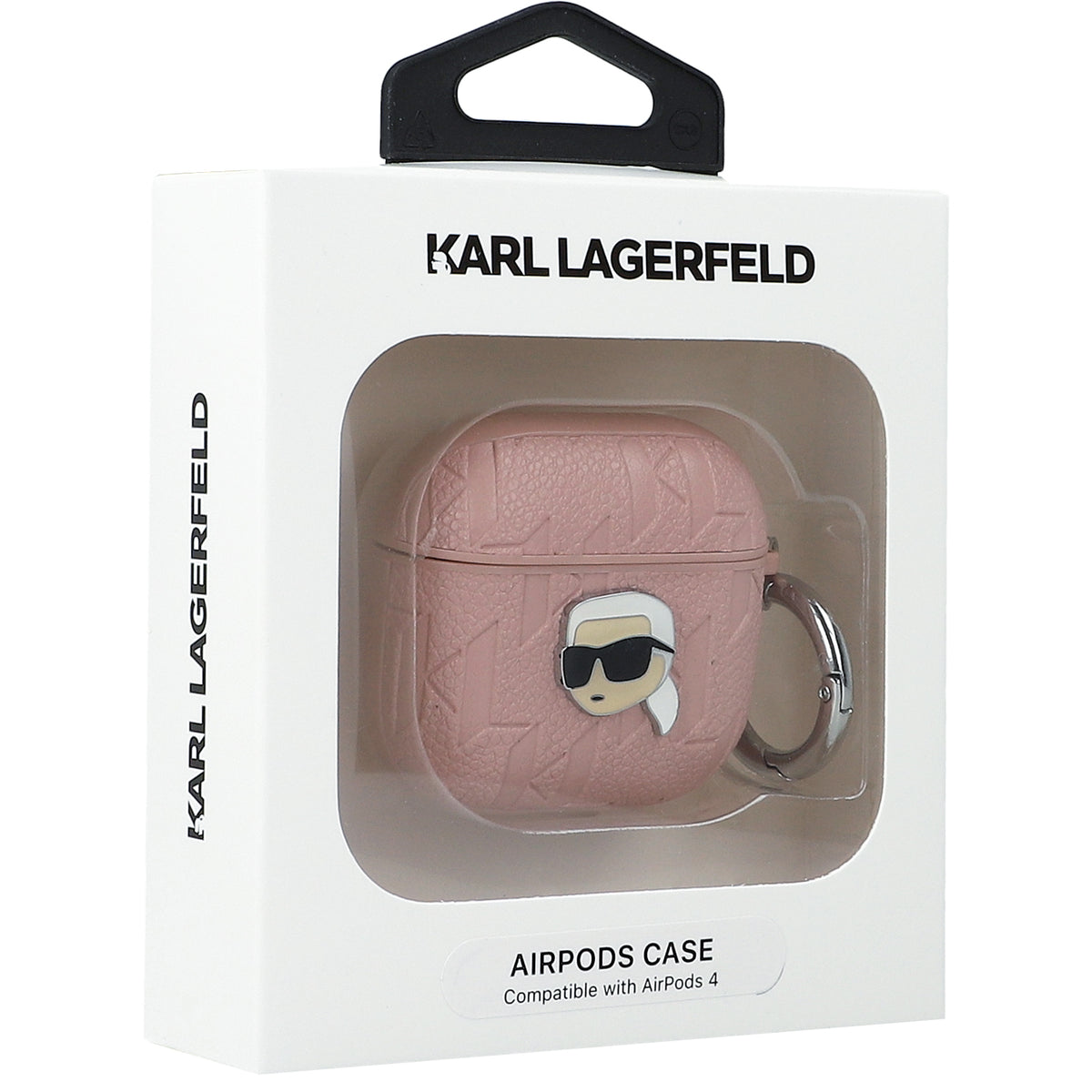 Schutzhülle für AirPods 5 / 4, Karl Lagerfeld Monogram Karl Head, Rosa