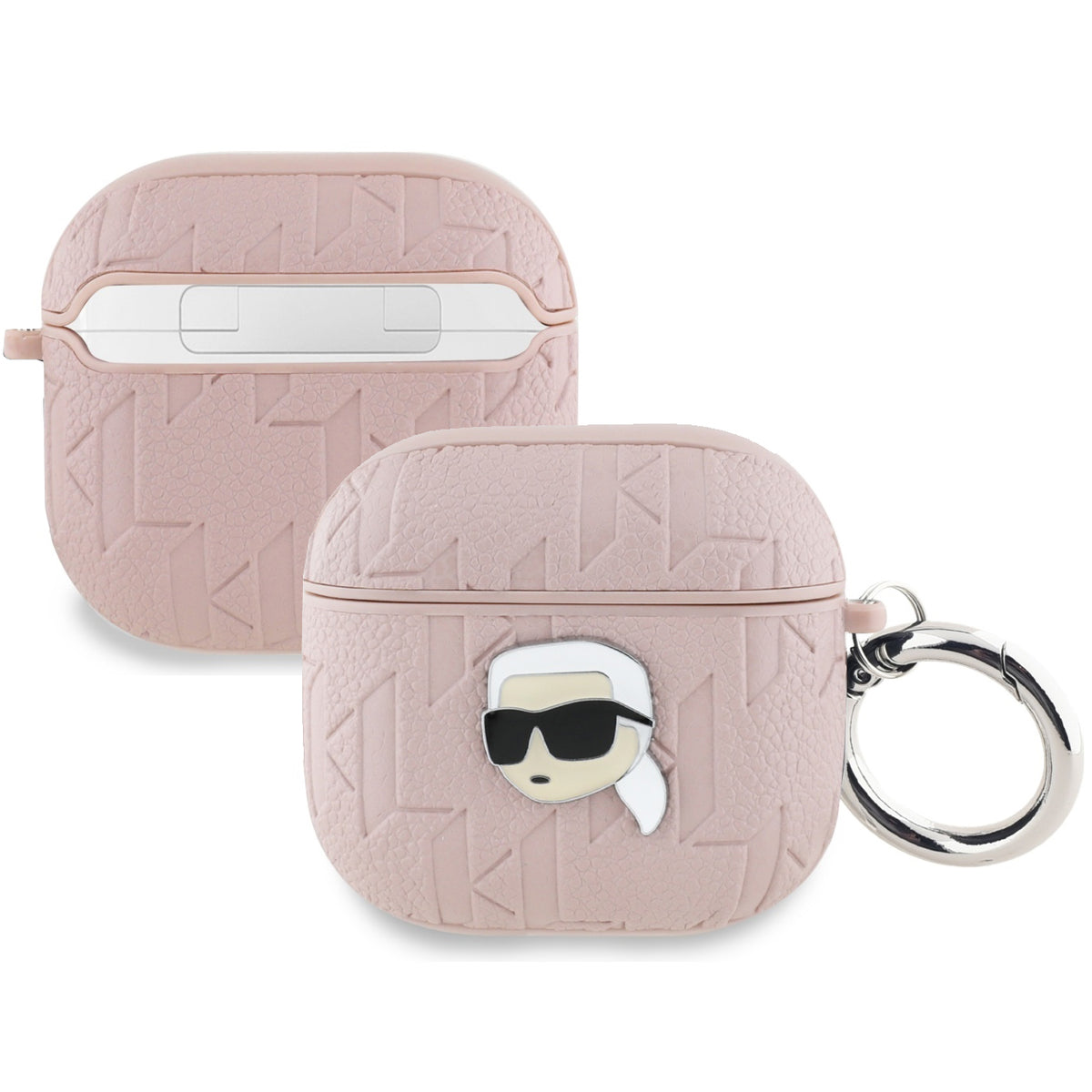 Schutzhülle für AirPods 5 / 4, Karl Lagerfeld Monogram Karl Head, Rosa