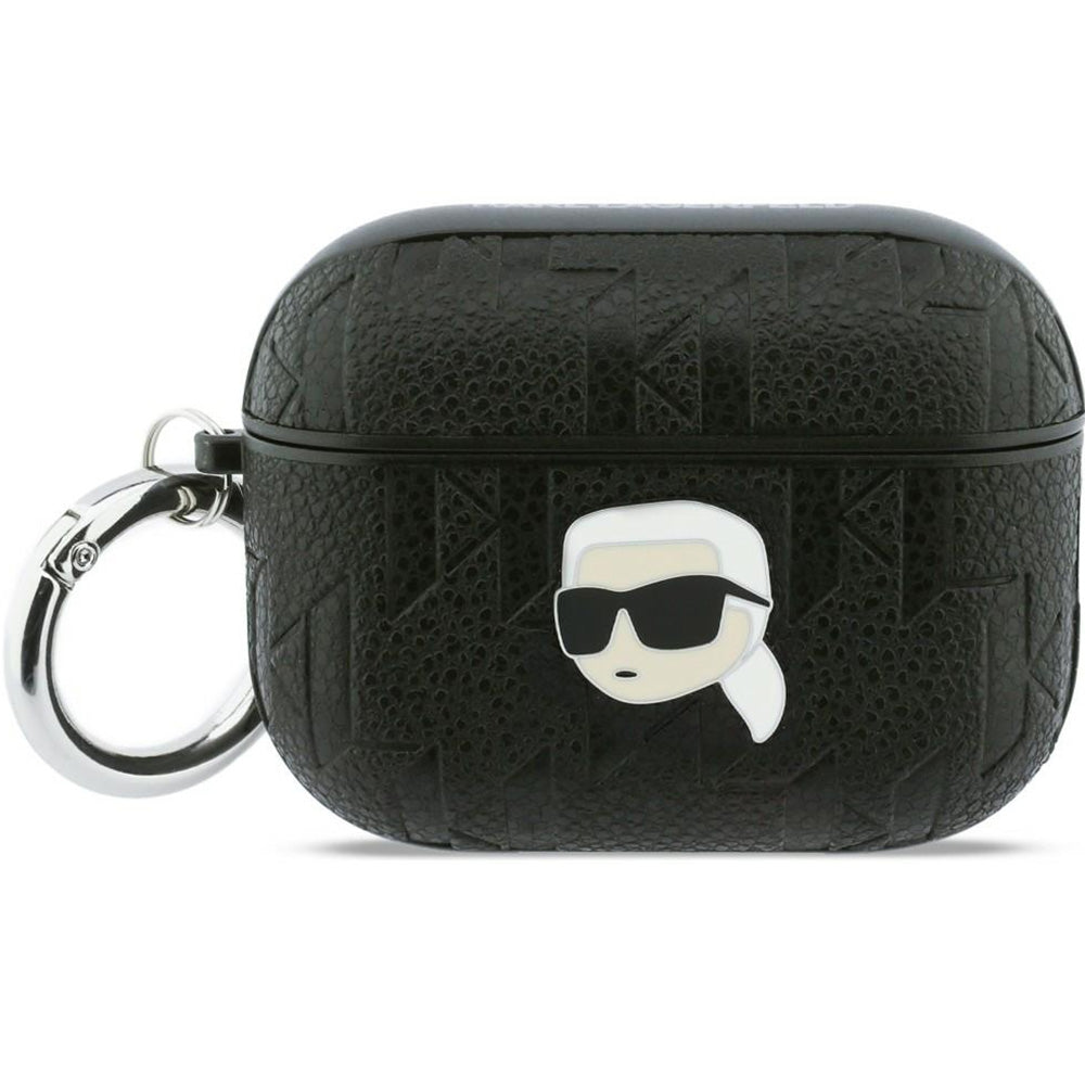 Schutzhülle für AirPods Pro 3, Karl Lagerfeld Monogram Karl Head, Schwarz