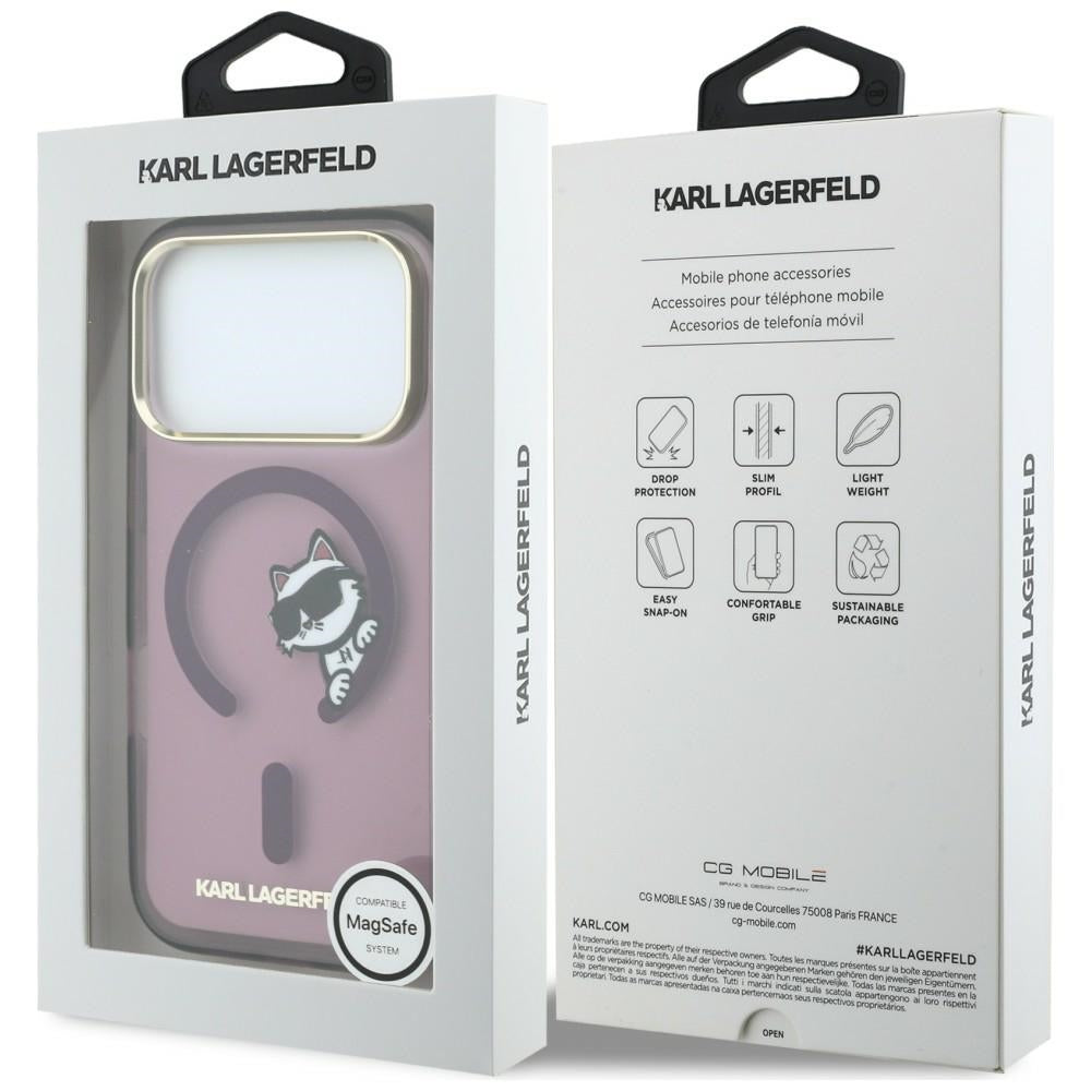 Karl Lagerfeld Handyhülle Peekaboo Logo do MagSafe für iPhone 18 Pro / 17 Pro Burgundy (8/8)