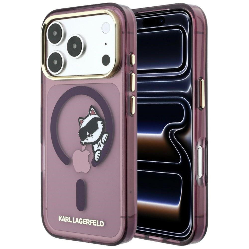 Karl Lagerfeld Handyhülle Peekaboo Logo do MagSafe für iPhone 18 Pro Max / 17 Pro Max Burgundy (1/8)
