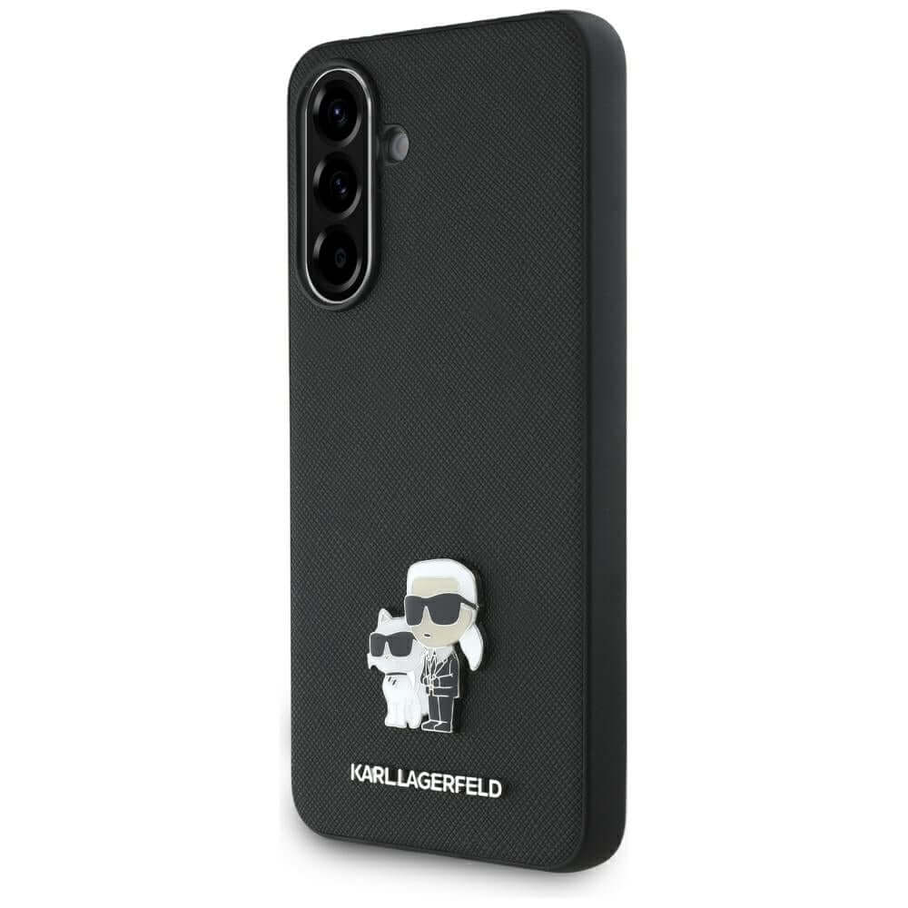 Handyhülle für Galaxy A56 5G, Karl Lagerfeld Hardcase Saffiano Metal Logo, Schwarz