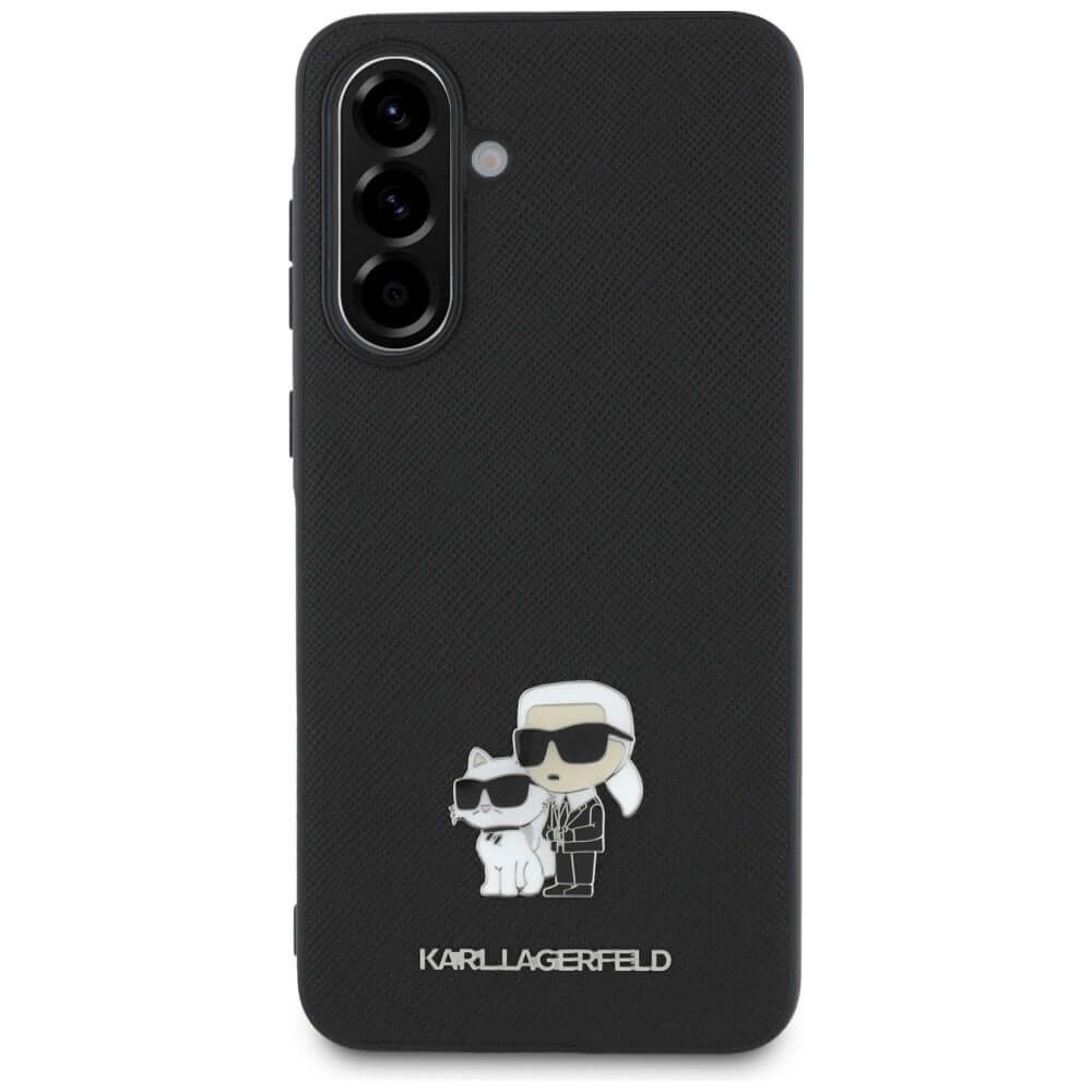 Handyhülle für Galaxy A56 5G, Karl Lagerfeld Hardcase Saffiano Metal Logo, Schwarz