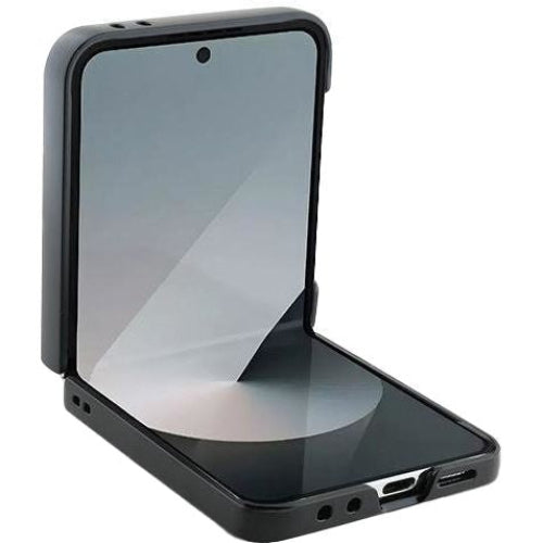 Handyhülle für Galaxy Z Flip7 FE / Z Flip6, Karl Lagerfeld Saffiano Metal Pin, Schwarz