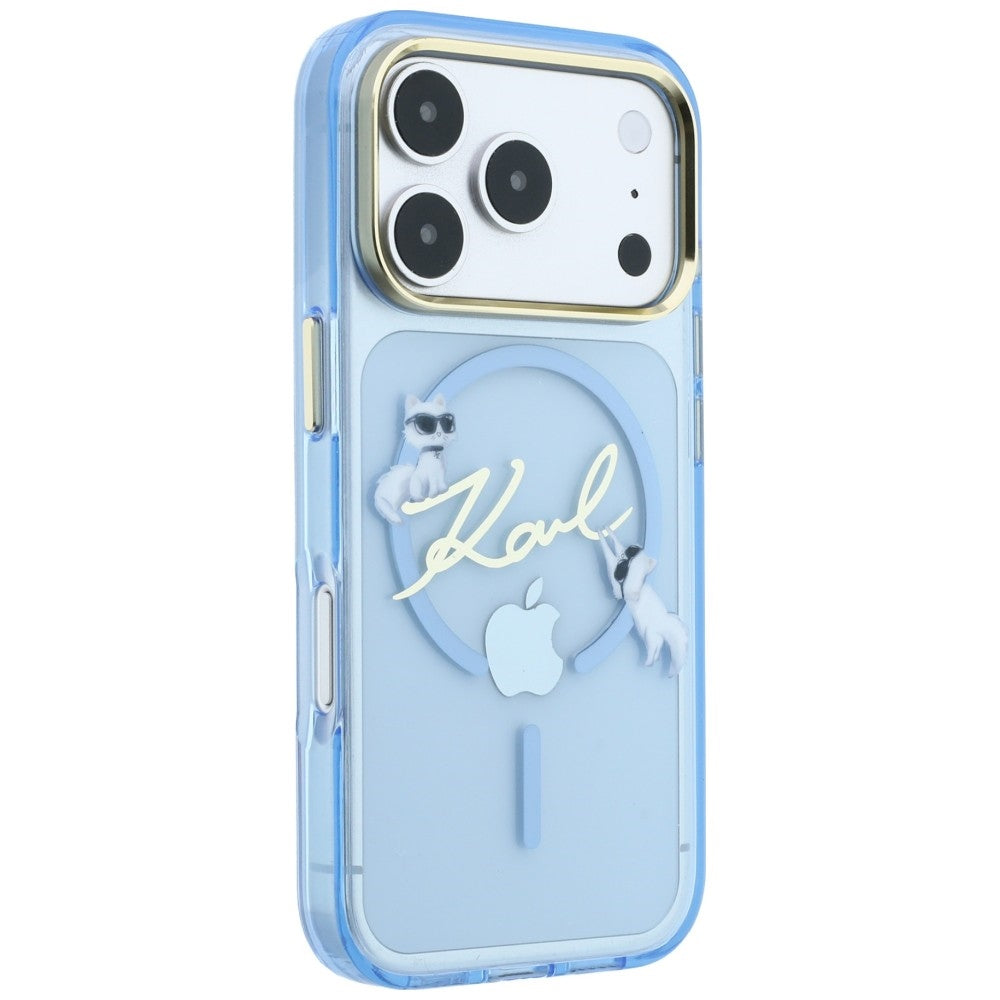 Karl Lagerfeld Handyhülle Script Logo do MagSafe für iPhone 18 Pro / 17 Pro, Blau (4/8)