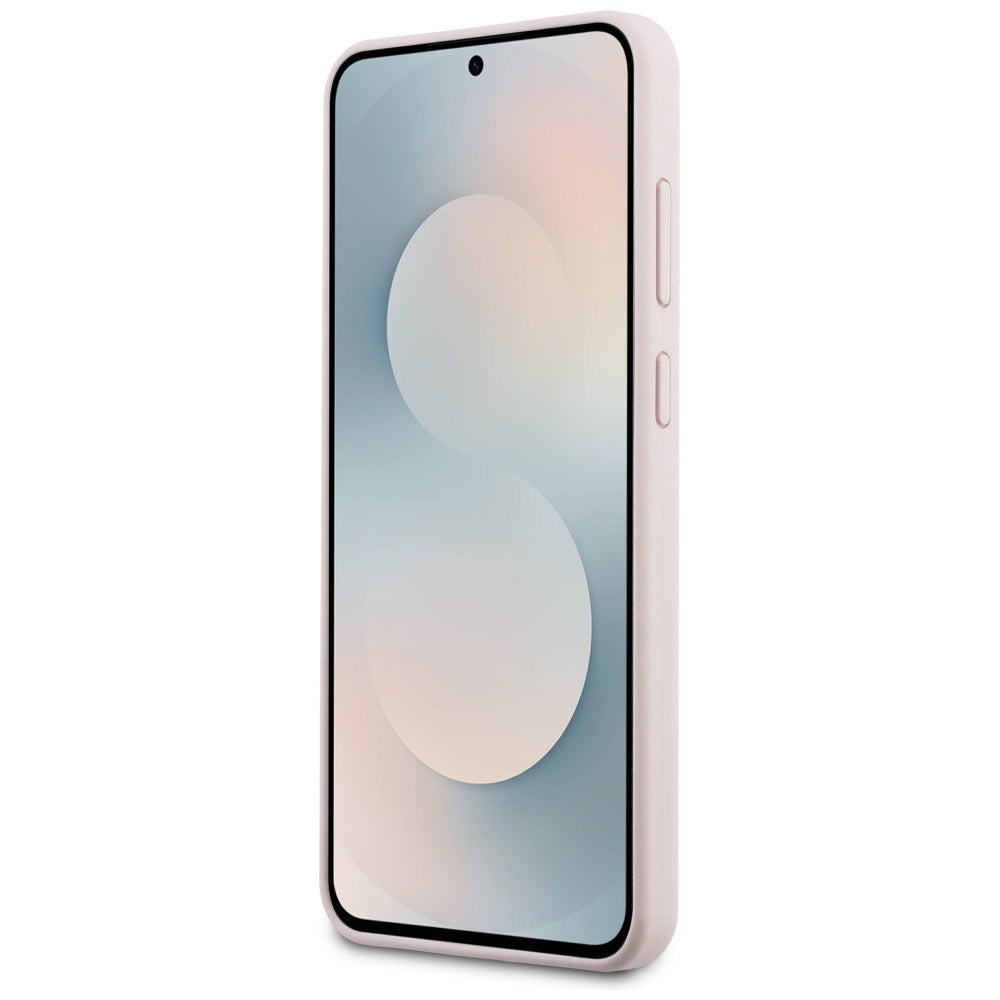 Handyhülle für Galaxy S25 FE, Karl Lagerfeld Hard Case Silicone Karl & Choupette Heads Ring MagSafe, Rosa