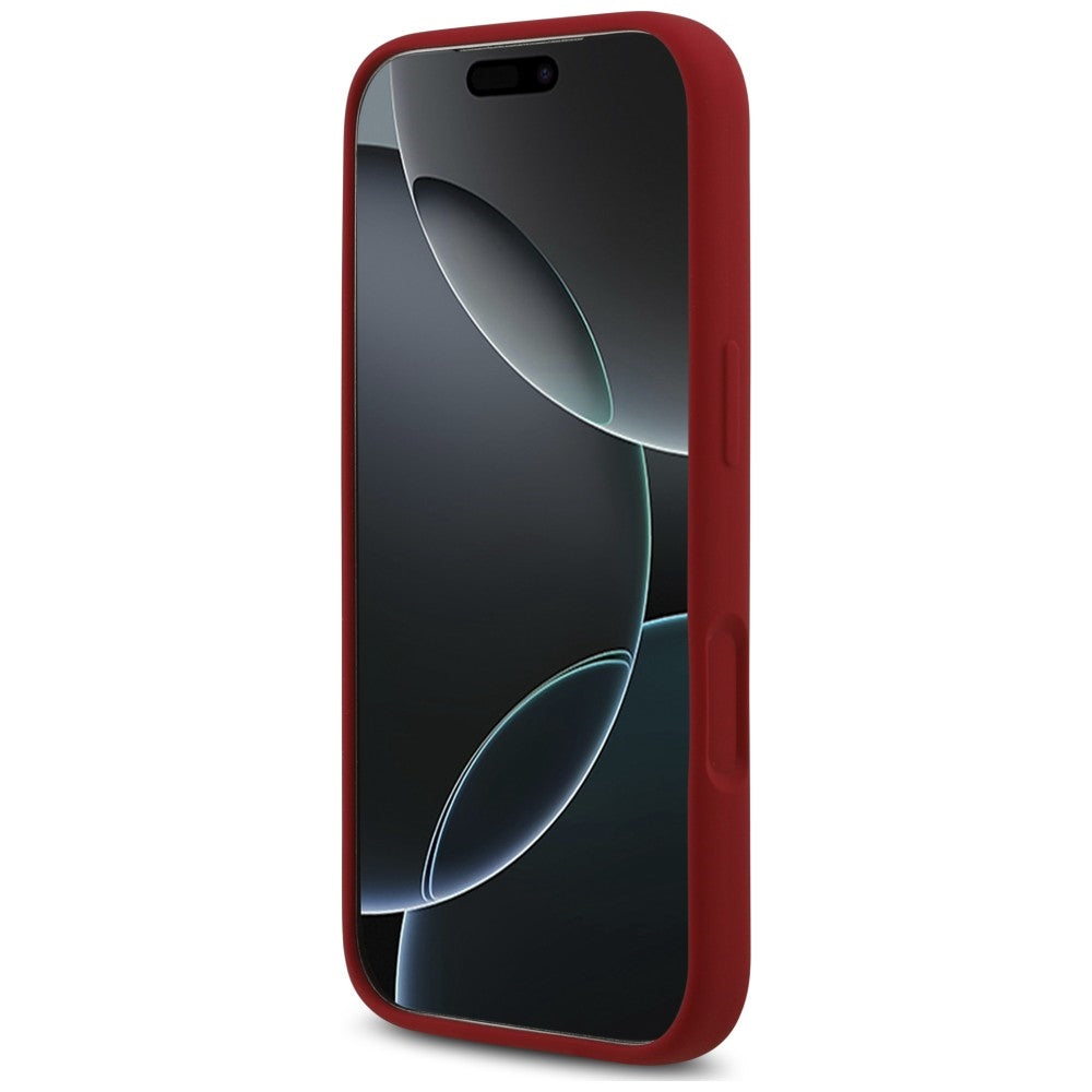 Karl Lagerfeld Handyhülle Silicone Karl & Choupette Ring do MagSafe für iPhone 18 Pro / 17 Pro, Rot (5/8)