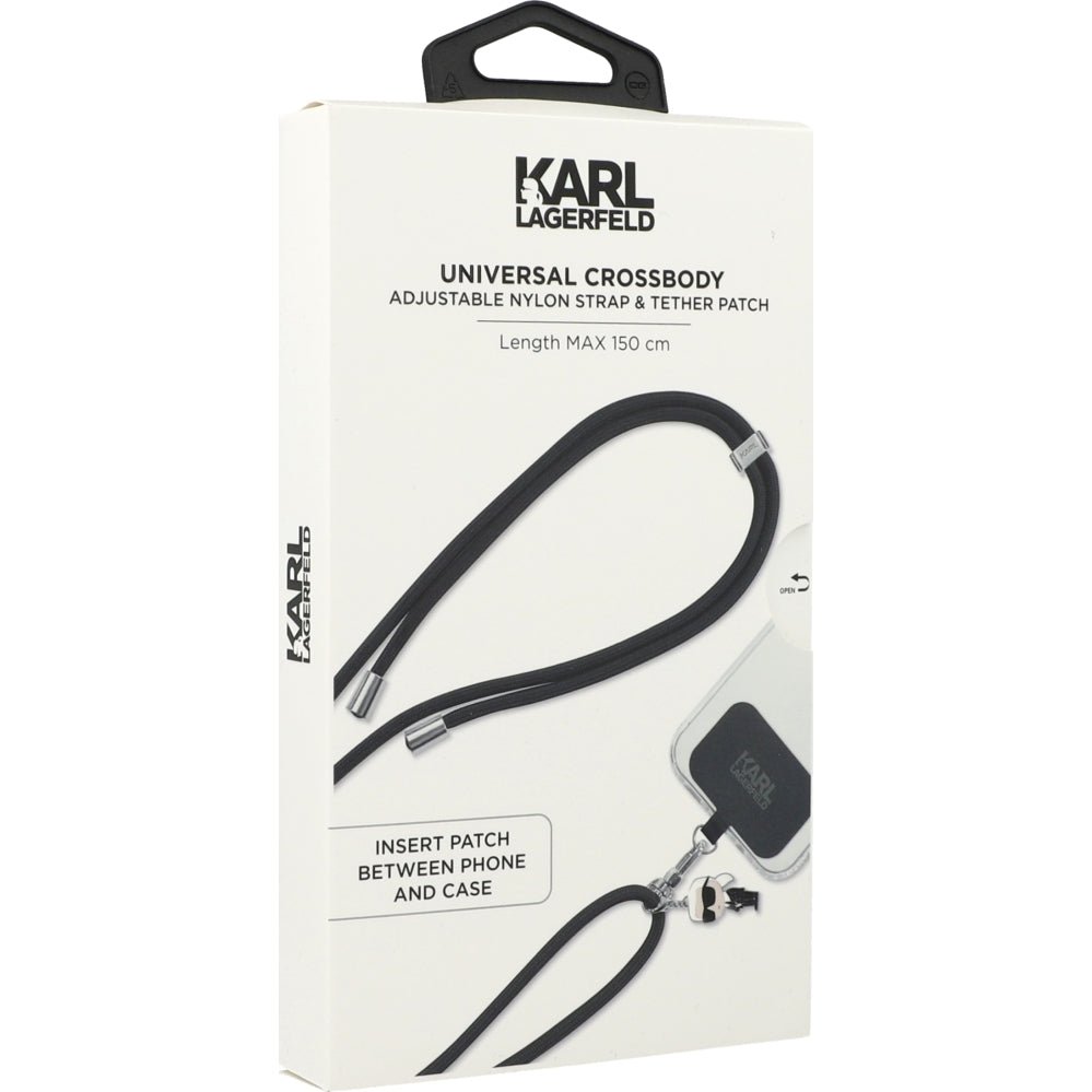 Handy-Lanyard Karl Lagerfeld Universal Crossbody / Schnur, Schwarz