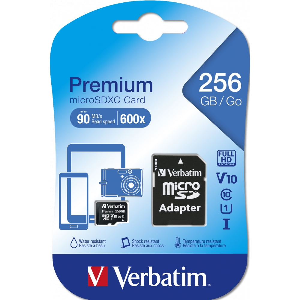 Speicherkarte Verbatim Premium microSDXC 256 GB V10 U1