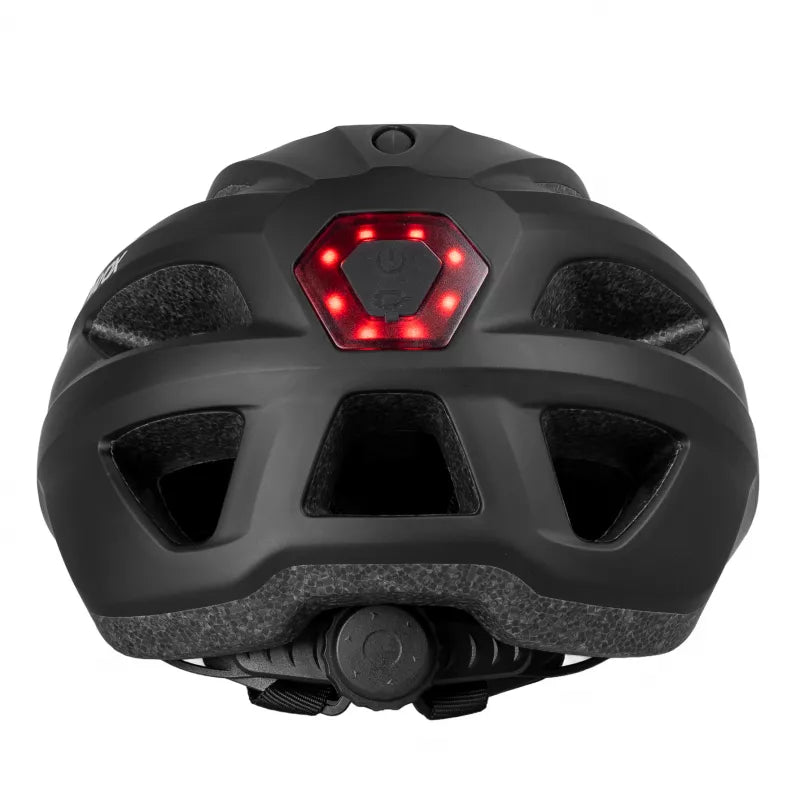 Fahrradhelm, Vayox Active + LED VA0424WBM, 55–58 cm, Größe M, Matt-Schwarz