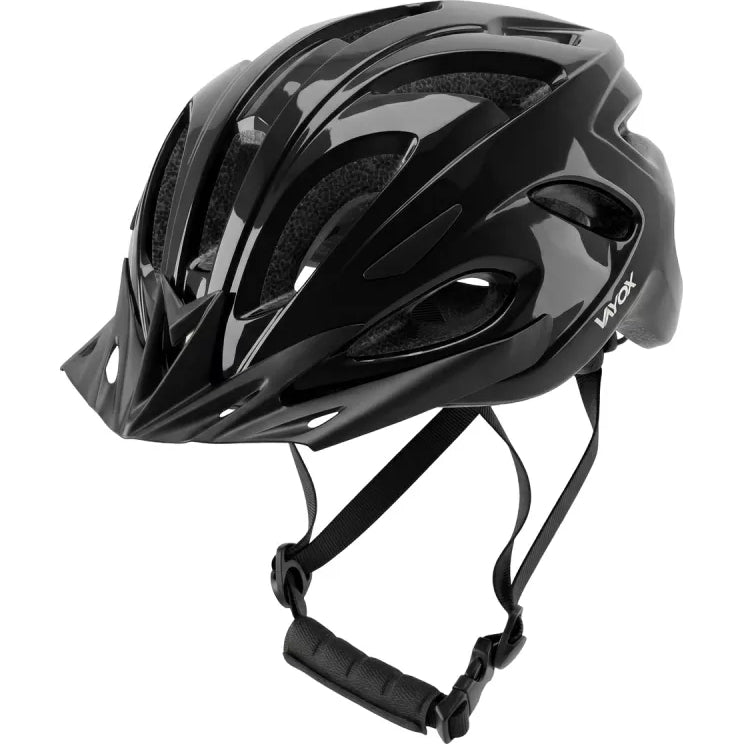 Fahrradhelm Vayox Speed, 58–61 cm, Größe L, glänzend Schwarz