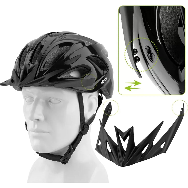 Fahrradhelm Vayox Speed, 58–61 cm, Größe L, glänzend Schwarz