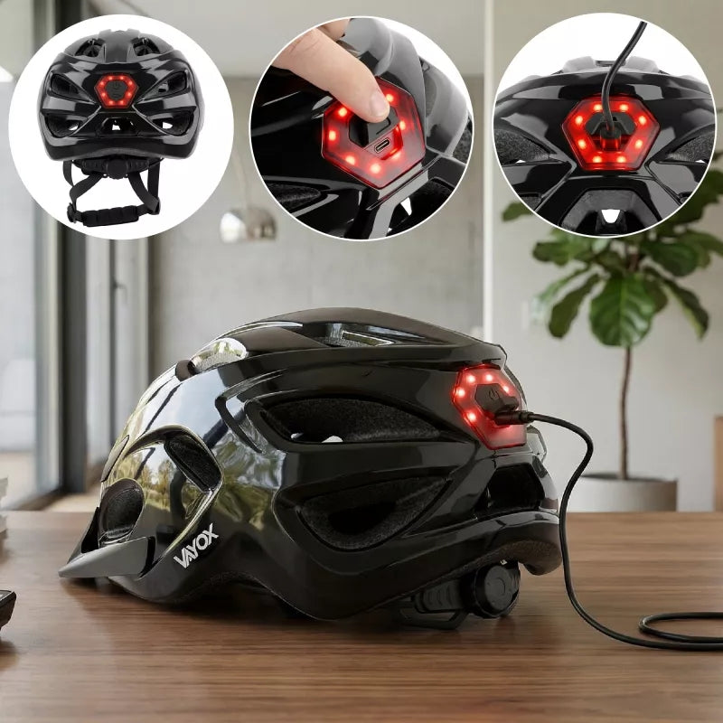 Fahrradhelm Vayox Speed, 58–61 cm, Größe L, glänzend Schwarz