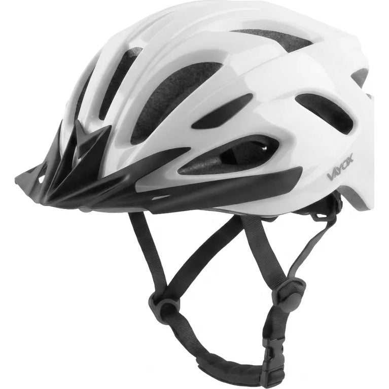 Fahrradhelm Vayox Speed, 55–58 cm, Größe M, Glänzend weiß