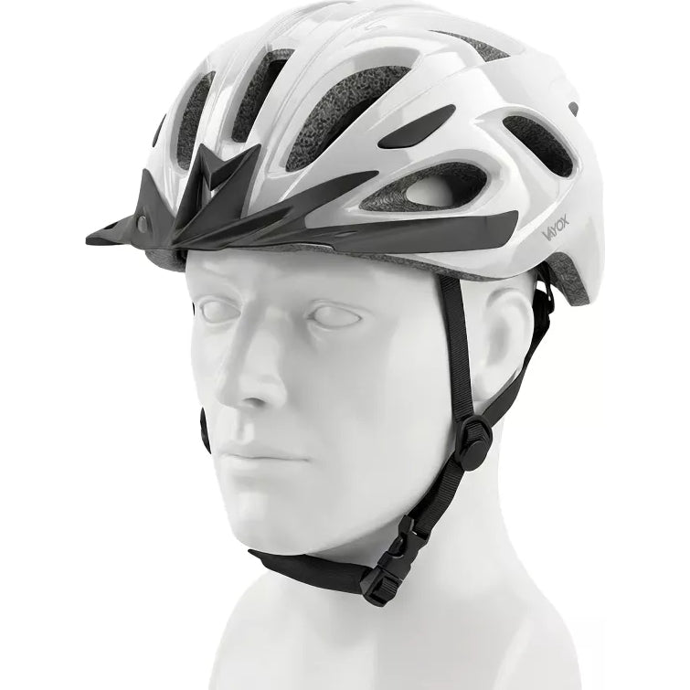Fahrradhelm Vayox Speed, 55–58 cm, Größe M, Glänzend weiß