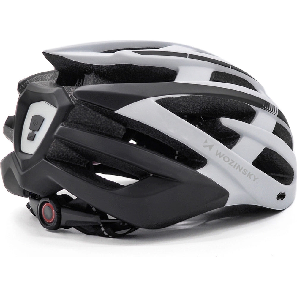 MTB- Fahrradhelm Wozinsky HT-28VCB mit abnehmbarem Schirm L, 57-62 cm, Schwarz und weiß