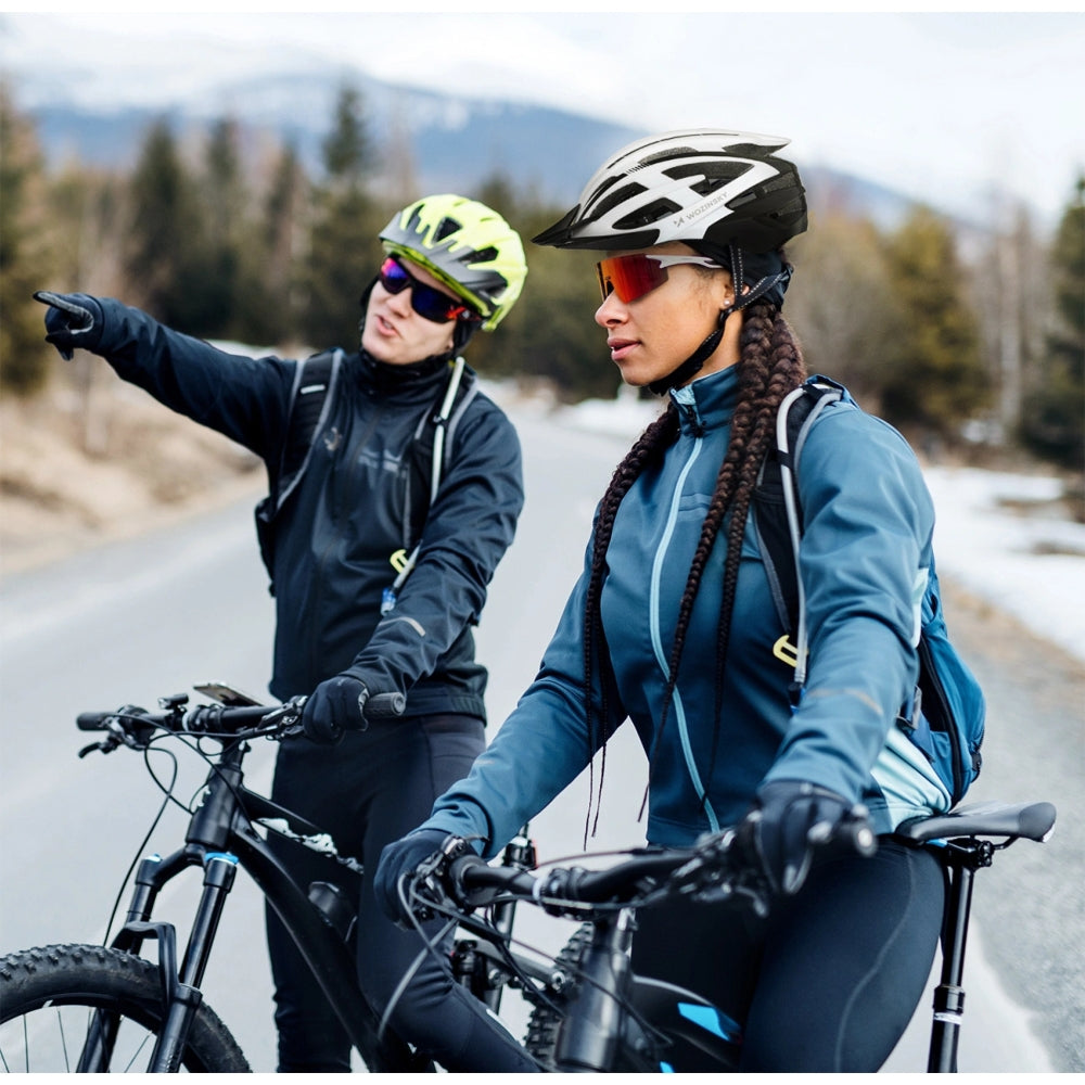 MTB- Fahrradhelm Wozinsky HT-28VCB mit abnehmbarem Schirm L, 57-62 cm, Schwarz und weiß