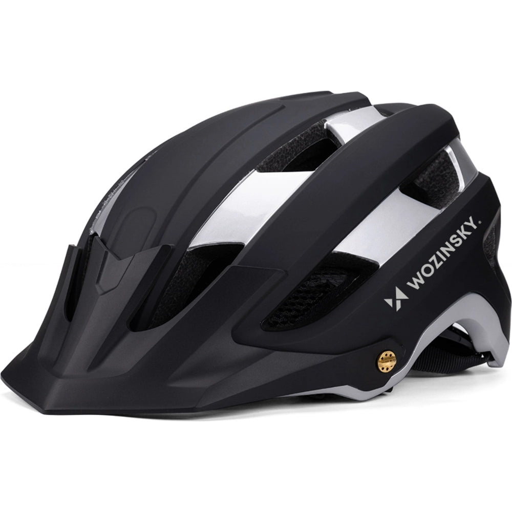 Rennradhelm MTB- Fahrradhelm Wozinsky HT-001V L,58-62 cm, Schwarz-silbern