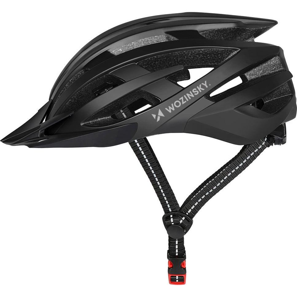 MTB- Fahrradhelm Wozinsky HT-28V mit abnehmbarem Schirm M, 54-57 cm, Schwarz