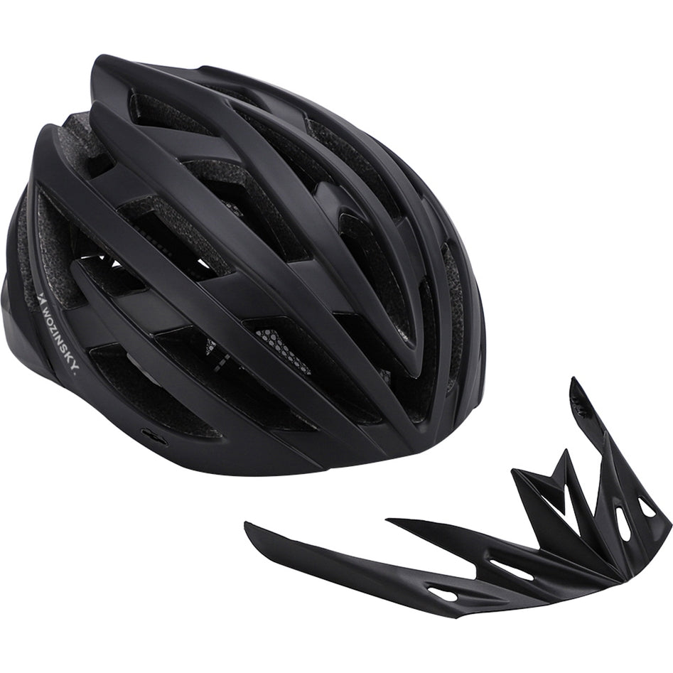 MTB- Fahrradhelm Wozinsky HT-28V mit abnehmbarem Schirm M, 54-57 cm, Schwarz