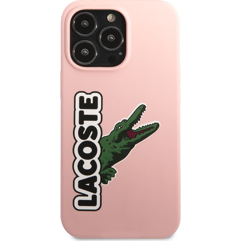 Schutzhülle für iPhone 13 Pro, Lacoste Hardcase Silicone Head Crocodile, Rosa