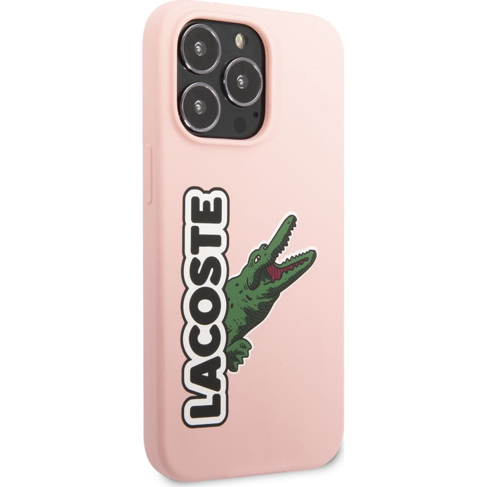 Schutzhülle für iPhone 13 Pro, Lacoste Hardcase Silicone Head Crocodile, Rosa