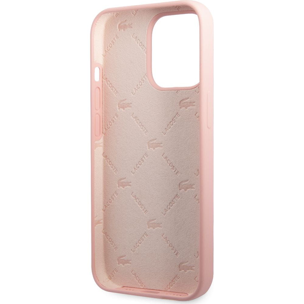 Schutzhülle für iPhone 13 Pro, Lacoste Hardcase Silicone Head Crocodile, Rosa