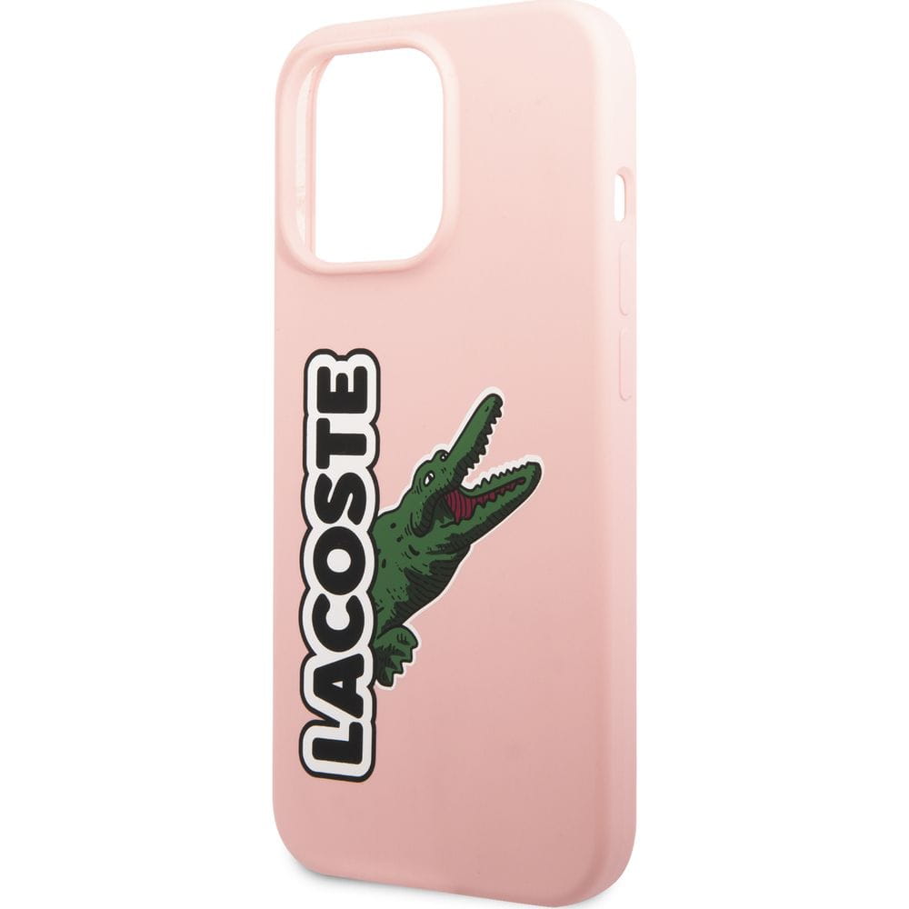 Schutzhülle für iPhone 13 Pro, Lacoste Hardcase Silicone Head Crocodile, Rosa