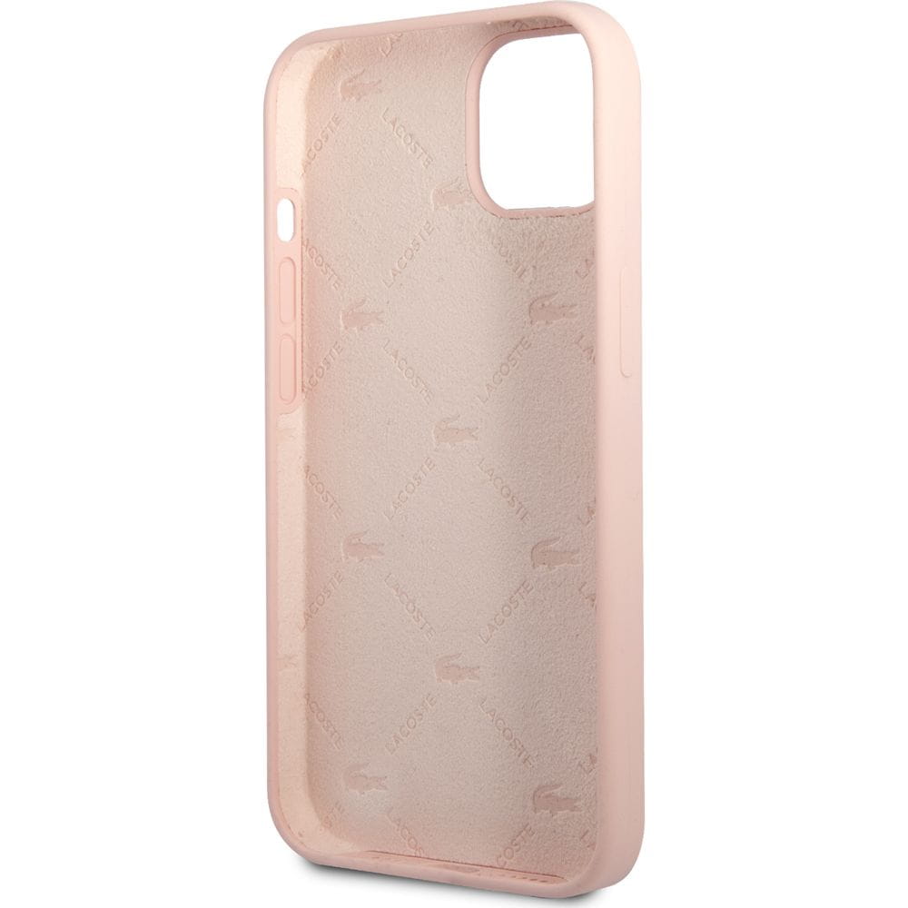 Schutzhülle für iPhone 13 Mini, Lacoste Hardcase Silicone, Rosa