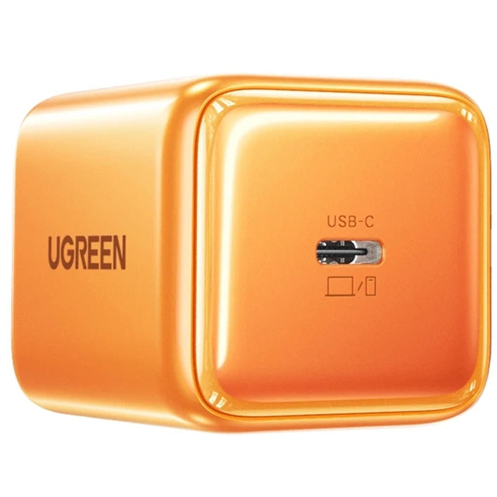 Schnell-Ladegerät GaN mit USB-C, 45W Super Fast Charging 2.0, Ugreen X524 Zapix, Orange